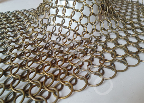 تصميم وتصنيع الفولاذ المقاوم للصدأ حلقة شبكة معدنية الستار 1.2x10mm
