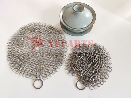 SUS316 حلقات Chainmail من الحديد الزهر عموم الغسيل الصف الغذاء