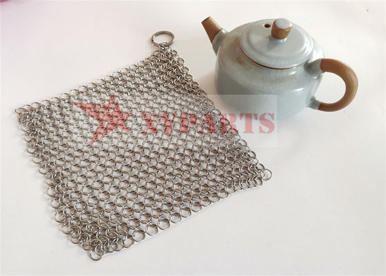 SUS316 حلقات Chainmail من الحديد الزهر عموم الغسيل الصف الغذاء