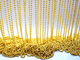 لون الذهب حبة موصل 3.2mm سلسلة الكرة المعدنية لتزيين ملابس الجسم
